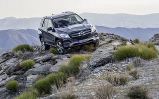 Картинка 2016, автомобиль, Mercedes-Benz, горы, машина, камни, GLE