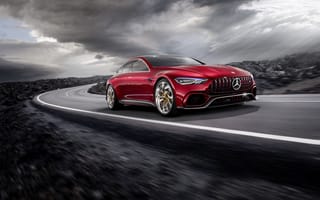 Картинка Мерседес-Бенц, концепт, Mercedes-Benz, 2017, AMG GT Concept, гибридный спорткар