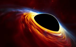 Картинка черная дыра, вселенная, космические объекты, 4к, галактика