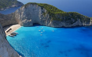 Картинка Греция, лето, остров Закинф, путешествия, крутые пляжи, море, Ионическое море, пляж Навайо