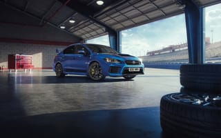 Картинка Субару, спортивный полноприводный седан, Subaru, Subaru WRX STI, 2018