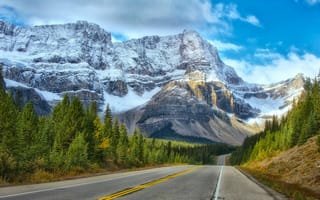 Картинка Национальный парк Банф, горы, автострада, Северная Америка, Альберта, Канада