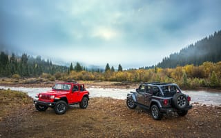 Обои Джип, Jeep Wrangler Sahara, Jeep, внедорожник, 2018, Jeep Wrangler Rubicon