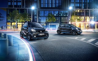 Картинка Смарт, Geneva Motor Show, Smart EQ fortwo edition nightsky, Smart EQ forfour edition nightsky, Smart, 2018, электромобиль