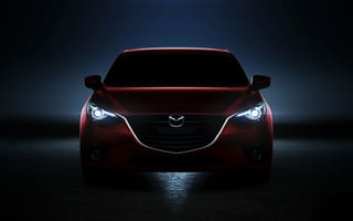 Картинка Мазда 3, передок, Mazda 3, 2014