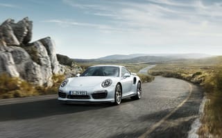 Картинка Порше 911, Porsche 911, белый цвет, Turbo S