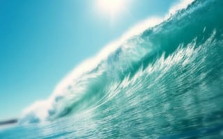 Картинка морская волна, вода, волна внутри, фото волн, гребень волны