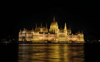 Обои Budapest, Будапешт, ночь, Здание парламента, вечер