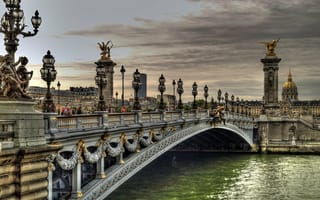 Картинка Франция, Париж, здания, вода, мост, город, France, река, Paris