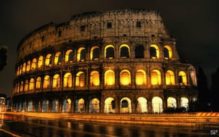 Картинка rome, колизей, coliseum, italy, рим, дорога, road, италия