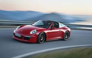 Обои красный порше, Targa 4 GTS, 2016, Порше 911, Porsche 911