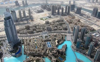 Картинка Дубаи, небоскребы, город, пустыня