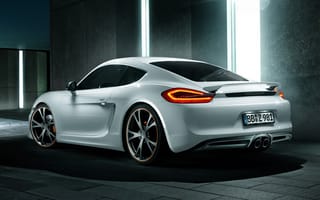 Картинка Porsche, вид сзади, фонари, tuning, тюнинг, Порше, Кайман, Cayman