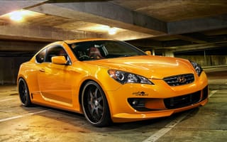 Картинка Hyundai, Genesis, Генезис, жёлтая, машина, yellow, avto