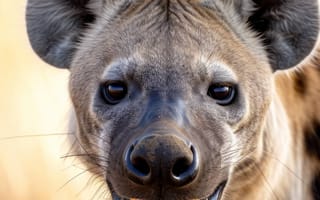 Картинка гиена крупным планом, портрет дикой природы, африканское животное, хищник, сафари, природа, свирепое выражение лица, детальная текстура меха, ИИ искусство