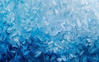 Картинка ледяные текстуры, морозные узоры, прохладный синий, абстрактное искусство, зимняя тема, панорамный вид, декоративное искусство, ИИ искусство