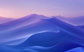 Картинка пустынные дюны, сумеречный пейзаж, панорамный пейзаж, ИИ искусство