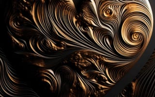 Картинка искусство, золото, бронза, рисование, абстрактный, любовь, ИИ искусство