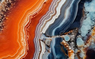Картинка минеральная, полосатый агат, природные узоры, ИИ искусство
