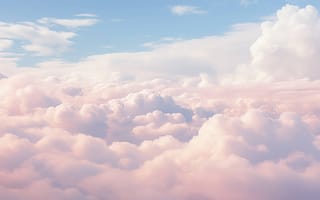 Картинка облачный узор, вид на небо, минималистичный пух, атмосферные мазки, небесное одеяло, сладкие мечты, воздушное пространство, небо, ИИ искусство