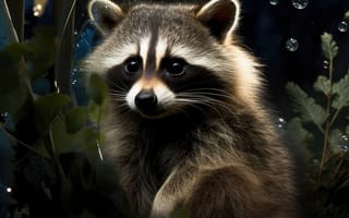 Картинка нежное свечение, соседняя среда, ночное сияние, безмятежное плавание, ИИ искусство