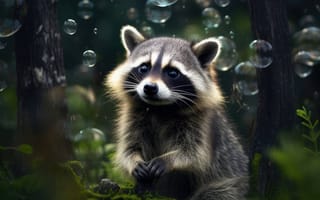 Картинка нежное свечение, соседняя среда, ночное сияние, безмятежное плавание, ИИ искусство