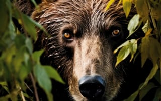 Картинка напряженный взгляд, отдыхающий гигант, ИИ искусство