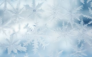 Картинка эфемерные зимние формы, монохромная цветовая палитра, слоистые текстуры, минималистичный зимний стиль, снежинки на окне, ИИ искусство