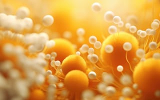 Картинка Цветочная пыльца, гранулы, частицы, абстрактный, ИИ искусство
