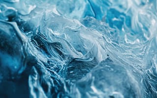 Картинка лед, синий, текстура, крупный план, замороженный, вода, поверхность, холодный, узоры, деталь, ледник, ИИ искусство