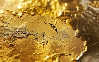 Картинка золото, текстура, металлический, блестящий, поверхность, роскошь, абстрактный, отражение, шаблон, желтый, яркий, текстурированный, деталь, фольга, богатый, золотой, ИИ искусство