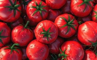 Картинка помидоры, спелый, свежий, красный, органический, производить, овощной, текстура, здоровый, еда, шаблон, рынок, естественный, ИИ искусство