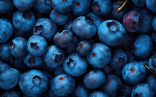 Картинка синий, фрукты, ягоды, черника, крупный план, текстура, спелый, свежий, здоровый, органический, антиоксидант, ИИ искусство
