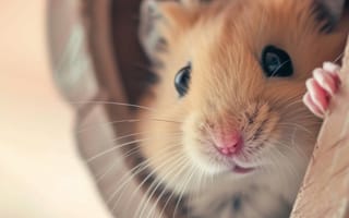 Картинка хомяк, форма сердца, животное милое, грызун, домашний питомец, Деревянная коробка, вырезать, бакенбарды, шерсть, смотрю в камеру, ИИ искусство