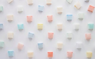 Картинка Пастельные Кубы, Геометрический Узоры, Абстрактный, Минималистичный Дизайн, 3D Блоки, Эффект Тени, Цветные Квадраты, Декор Стен, Современное Искусство, Мягкие Оттенки, Искусство ИИ