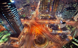 Картинка South Korea, огни, город, ночь, Корея