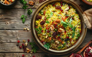 Картинка жареный рис с овощами, азиатская кухня, полезное блюдо из риса, вегетарианский рецепт, красочная еда, домашняя еда, специи и приправы, ИИ искусство