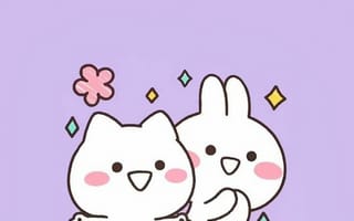 Картинка каваи, милый, Кот, котенок, животное, домашний питомец, кролик, маленький, крошечный, детеныш