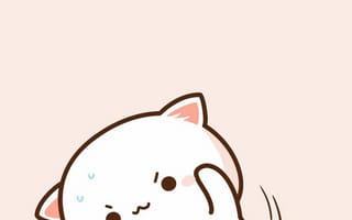 Картинка Кавай, кавайи, кавай, милый, Mochi Cat, маленький, моти, котенок, кот, крошечный, зарядка, спорт