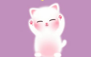 Картинка каваи, милый, Кот, котенок, животное, домашний питомец, маленький, крошечный, детеныш