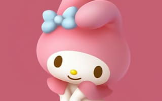 Картинка каваи, милый, My Melody, мой мело, кролик, капот, детеныш, животное, привет котенок