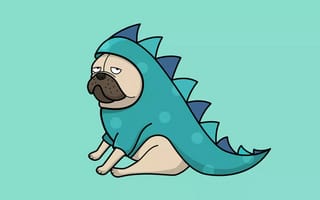 Картинка Кавай, кавайи, кавай, милый, щенок, собака, детеныш, маленький, динозавр