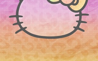 Картинка каваи, милый, Hello Kitty, котенок, Кот, маленький, розовый, лук, одеваться, животное