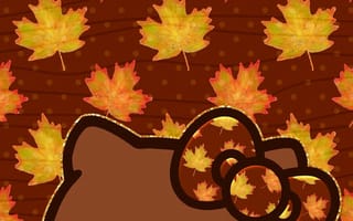 Картинка каваи, милый, Hello Kitty, котенок, Кот, маленький, розовый, лук, одеваться, животное
