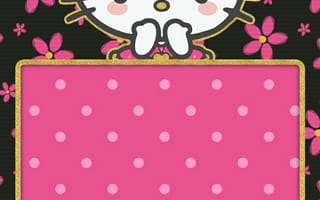 Картинка каваи, милый, Hello Kitty, котенок, Кот, маленький, розовый, лук, одеваться, животное