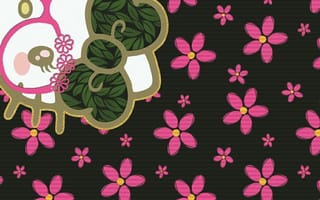 Картинка каваи, милый, Hello Kitty, котенок, Кот, маленький, розовый, лук, одеваться, животное