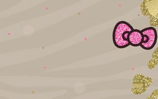 Картинка каваи, милый, Hello Kitty, котенок, Кот, маленький, розовый, лук, одеваться, животное