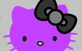 Картинка каваи, милый, Hello Kitty, котенок, Кот, маленький, розовый, лук, одеваться, животное