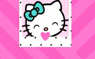 Картинка каваи, милый, Hello Kitty, котенок, Кот, маленький, розовый, лук, одеваться, животное