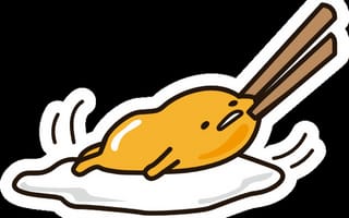 Картинка каваи, милый, Gudetama, яйцо, желток, ленивое яйцо, еда